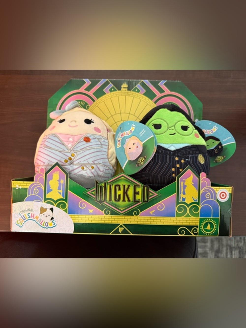 Squishmallows Wicked Musical Duo - Green Elphaba & Pink Glinda